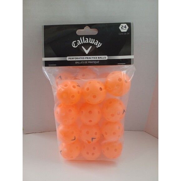 Callaway 24 Perforated Practice Balls Orange New‎ In Package - Picture 1 of 4